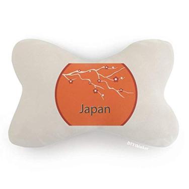 Imagem de DIYthinker Almofada para decoração de pescoço com estampa de arte Sakura da cultura japonesa, almofada para apoio de cabeça