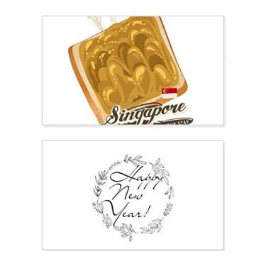 Imagem de Cartão de felicitações tradicional Singapura Kaya Toast New Year Festival Bless Message Present