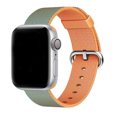 Imagem de Pulseira Nylon, compatível com Apple Watch (Azul Dourado, 42/44/45)