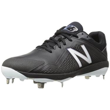 Imagem de New Balance Tênis de softbol feminino Fuse V1 Metal, Preto/branco, 34