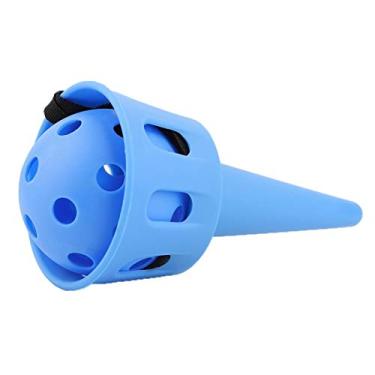 Imagem de Copo compacto à prova d'água antiderrapante e jogo de bola, cesta de lançador pop and catch, para gramado de quintal (azul)