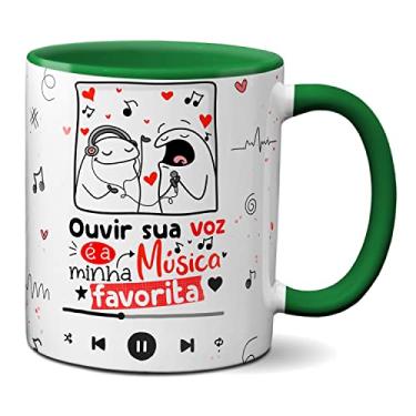 Imagem de Caneca Flork Fofos Ouvir Sua Voz É Minha Música Favorita (Verde)