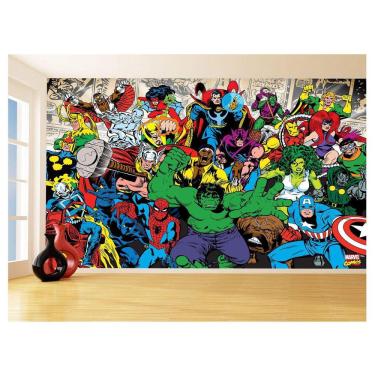 Imagem de Papel De Parede Heróis Marvel Vingadores Cap 3,5M Nhma280