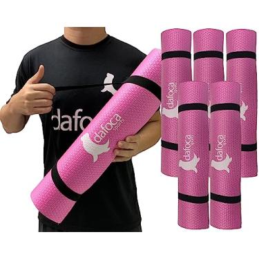 Imagem de Kit 5 Tapetes Yoga Mat Exercícios DF1030 50x180cm 5mm Rosa Dafoca Sports