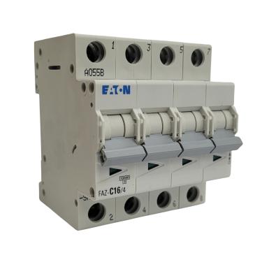 Imagem de Disjuntor Curva C 16A 15KA Tetrapolar FAZ-C16/4-SA 152811 - Eaton