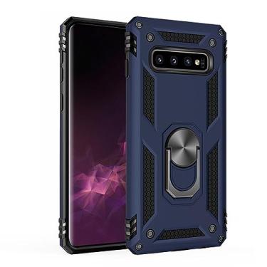 Imagem de Armor Capa de telefone à prova de choque para Samsung Galaxy S7 S8 S9 S10 S10E 5G Plus Nota 8 9 10 A6 A7 A8 A9 2018 Lite com capa traseira de anel, azul, para nota 10