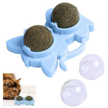 Imagem de Brinquedo Erva de Gato Pet Bola Bolinha Catnip Menta Natural Animal de Estimaçao Interativo