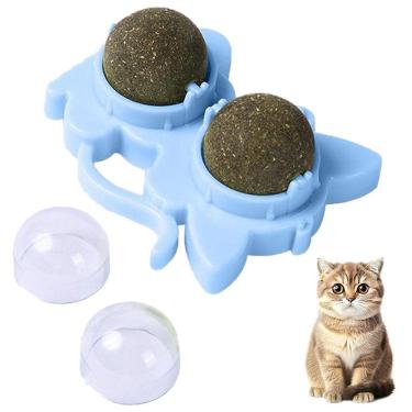 Imagem de Brinquedo Erva de Gato Pet Catnip Menta Bola Bolinha Natural Animal de Estimaçao Interativo
