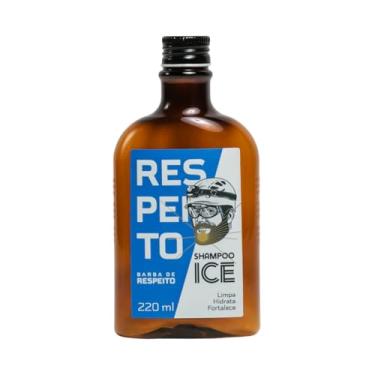 Imagem de Barba de Respeito - Shampoo de Barba e Cabelo Ice 220ml - Limpeza Profunda, Hidratação e Ação Refrescante - Para Barba, Cabelo e Bigode - Mentol - Isento de Sulfato - Unissex-Adultos