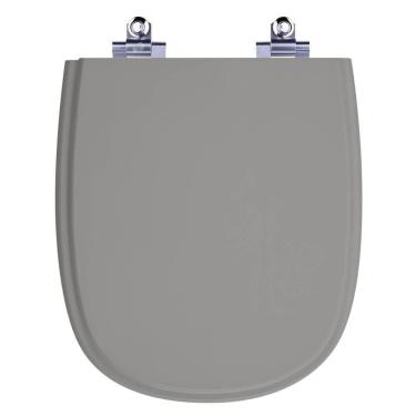 Imagem de Assento Sanitário Laqueado Soft Close Sabatini Cinza Escuro para vaso Icasa