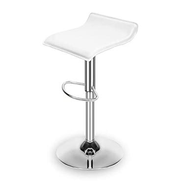 Imagem de Bancos de bar bancos de bar ajustáveis banquetas giratórias com base cromada e apoio para os pés moderno pub cozinha balcão altura bancos de bar elevação a gás cadeiras de bar (cor: ouro)