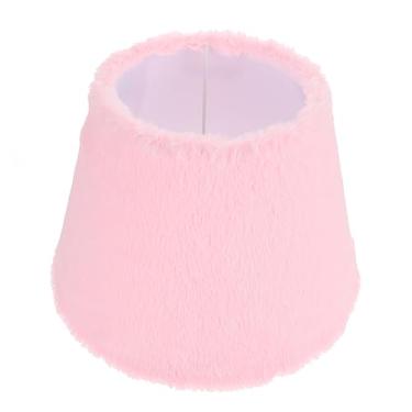Imagem de Generic Abajur de pele de coelho rosa abajur de mesa abajur pequeno abajur decorativo abajur grande tampa da lâmpada de pelúcia tampa da lâmpada pendurada lâmpada de mesa lustre teto e27