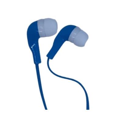 Imagem de Fone De Ouvido Com Borracha Sem Microfone Para Celular PC Tablet Computador Cor Azul