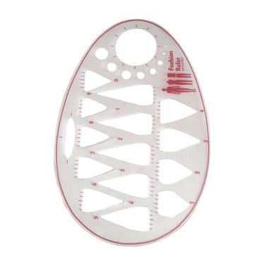 Imagem de Vaveren Régua modelo de desenho de moda, régua de costura, alfaiataria transparente, réguas de curva francesa, réguas de ilustração de moda para alfaiates