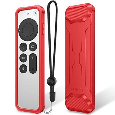 Imagem de Fintie Capa protetora para Apple TV Siri Remote 2021 2022 – Capa macia de TPU leve antiderrapante à prova de choque para Apple TV 4K / controle remoto HD Siri (2ª geração/3ª geração), vermelho