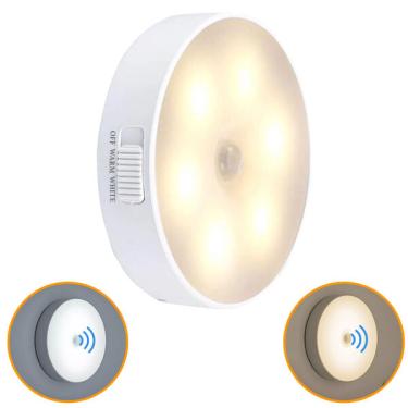 Imagem de Luminária Lâmpada Led Sensor Presença Imã recarregável Usb Yw