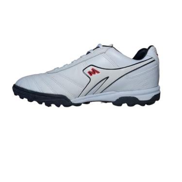 Imagem de Mathaus, Chuteira Society Mathaus Azurra Branca Em Couro Tamanho:42 BR;Cor:Branco;Gênero:Masculino