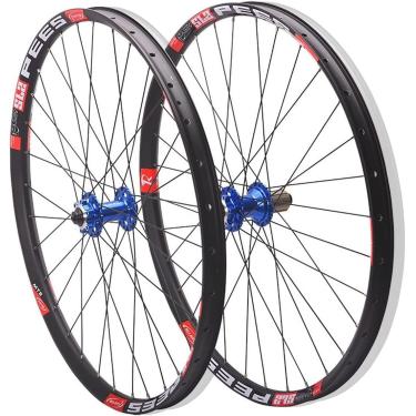 Imagem de Conjunto de rodas de bicicleta 26 27,5 29 polegadas Conjunto de rodas de mountain bike Freio a disco 32 furos Aro de liga de alumínio 120 cliques Roda MTB de liberação rápida para cassete de