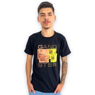 Imagem de Camiseta Masculina Básica Gola Redonda Gangster Importada-Masculino