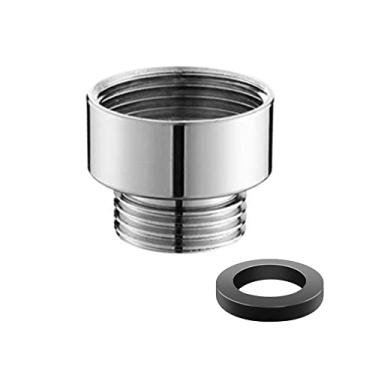 Imagem de Adaptador de torneira de latão, G3/10.2 cm para G1/5.1 cm adaptador de aerador de mangueira conector de encaixe de rosca para máquina de lavar louça jardim (prata cromada)