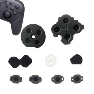 Imagem de 1 Set Silicone Conductive NS Rubber Pads Replacement for Switch Pro controller Parts Adhesive Button Changing Keypad Repair Replacement Part Tool Kit(Pro)