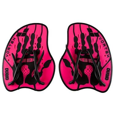 Imagem de Arena Pás de mão unissex adulto Vortex Evolution para mulheres e homens, alças ajustáveis, design curvado, rosa/preto, grande