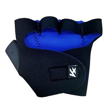 Imagem de Luva De Musculação Kanxa Neoprene Confortável Para Treinos Academia Poliamida 1278 - Preto/Azul