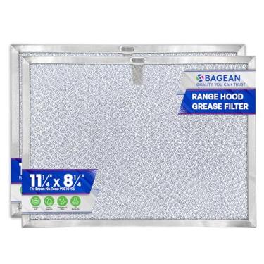 Imagem de Bagean Filtro de ventilação para exaustor de fogão 28,6 cm x 21 cm 99010196 compatível com substituição de filtro de exaustor Broan Range e exaustor Nutone Kitchen - Blocos de tela de alumínio graxa e