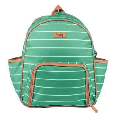 Imagem de Mochila de Maternidade Hug Listrada Verde-Unissex