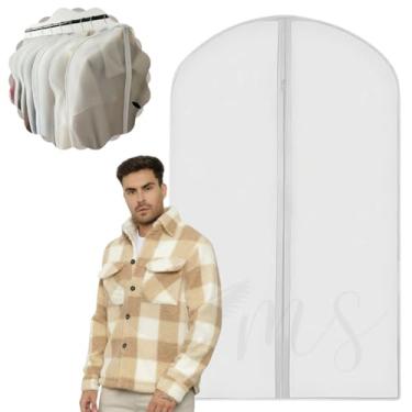 Imagem de Capa Protetora De Terno Vestido Roupa Com Zíper Closet