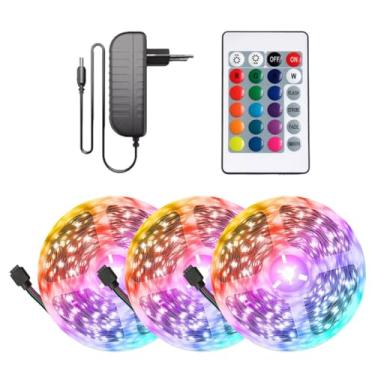 Imagem de Fita De Led Rgb 15m Rgb Colorida Com Fonte Controle + Adesivo