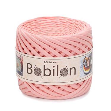 Imagem de Bobilon Fio de camiseta estilo Fettuccini Zpagetti - Fio de camiseta para crochê, tricô e macramê - Fio de algodão 5-7 mm, 100 m