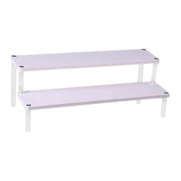 Imagem de Colaxi Expositor de madeira riser suporte cozinha balcão prateleira tempero rack prático resistente armazenamento organizador rack para cosméticos, perfume