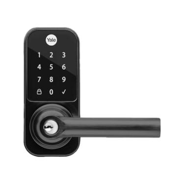 Imagem de Fechadura Digital YDL 120 Preta com Maçaneta, Senha e Chave