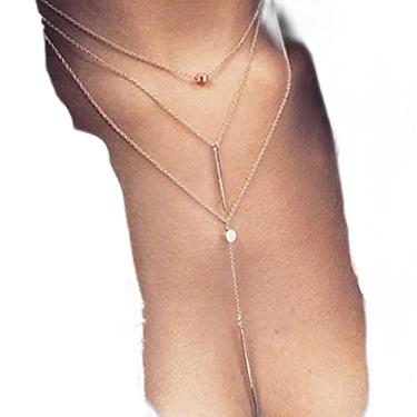 Imagem de Colar Chmier de Prata, Colar de Gargantilha em Camadas Bohemia, Disco, Moedas, Ouro e Prata, Personalizado, Mulheres e Meninas