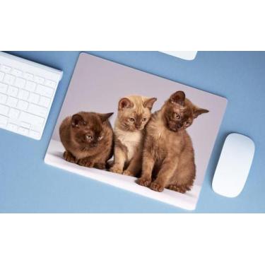 Imagem de Mouse Pad Emborrachado Personalizado Gatos Cat Felino, 40x30 - Deluzz,
