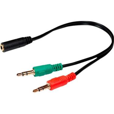 Imagem de Cabo De Audio 2X P2 Macho X P2 Femea 18Cm - INOVA