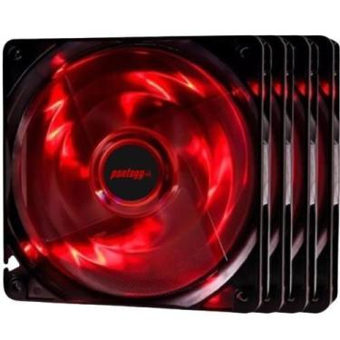 Imagem de Kit 4 Cooler Fan Basic 4 Leds (Escolha o seu) 12cm Ventoinha - Pontogg
