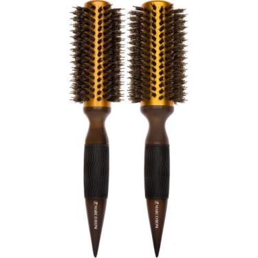 Imagem de Combo 2 escovas térmicas metálicas profissionais marco boni