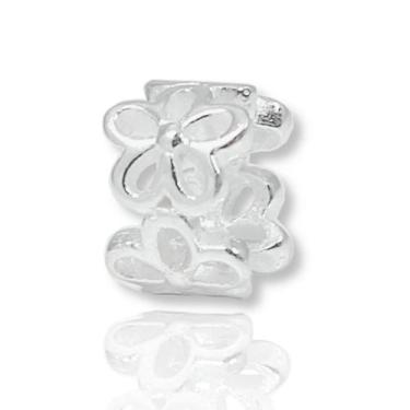 Imagem de Berloque Charms Separador Flor Prata Legitima 925 - Lojas La+Ny, 1, Va