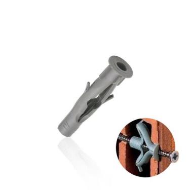 Imagem de Bucha Para Tijolo Oco E Solido 6 Mm Plástica Pacote Com 500 Peças - Iv