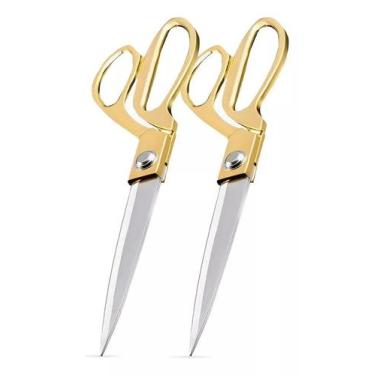 Imagem de 2 Tesoura De Costura Profissional Para Alfaiate Tecido 9,5 - A+