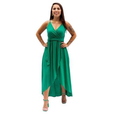 Imagem de Vestido Envelope Transpassado - ZIEM, U (36/46), Verde bandeira