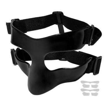 Imagem de rockible Máscara de basquete com almofadas, capa protetora facial, protetor nasal de basquete, máscara para treino de futebol, futebol, adultos