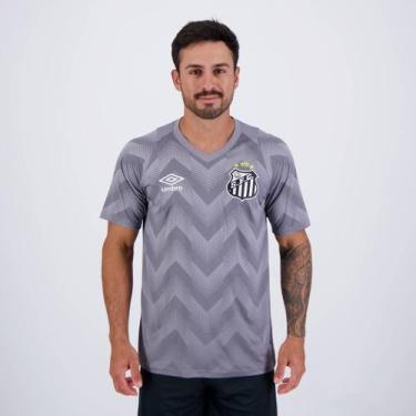 Imagem de Camisa Umbro Santos Goleiro 2024 Cinza, P