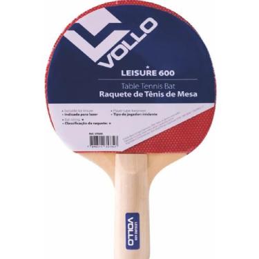 Imagem de Raquete Vollo Tênis De Mesa Leisure 600, Unico, Vermelho, Preto