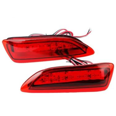 Imagem de Lente vermelha brilhante LED refletores de para-choque traseiro kit de luz de freio para Toyota Corolla 2011-2013 para Lexus CT200H 2011 2012 2013
