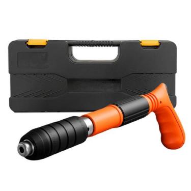 Imagem de Kit Chave Rebitadeira Profissional Rebitador De Pregos Rebites Com Mal