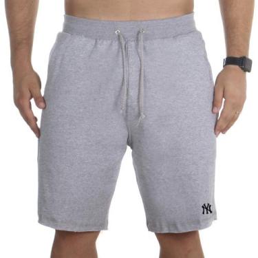 Imagem de Bermuda Moletinho Plus Size Masculina Elástico Cintura Cordão Ajustave