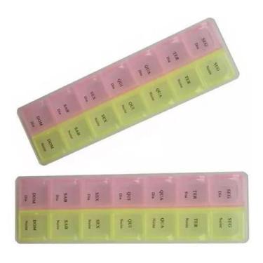 Imagem de Porta Comprimido Semanal Retangular Com 14 Divisórias - Daterra